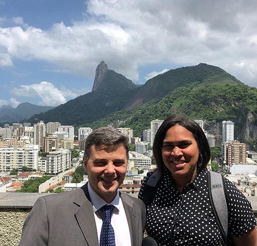 Cristian Martins and Crisdeisy Diaz in Brazil