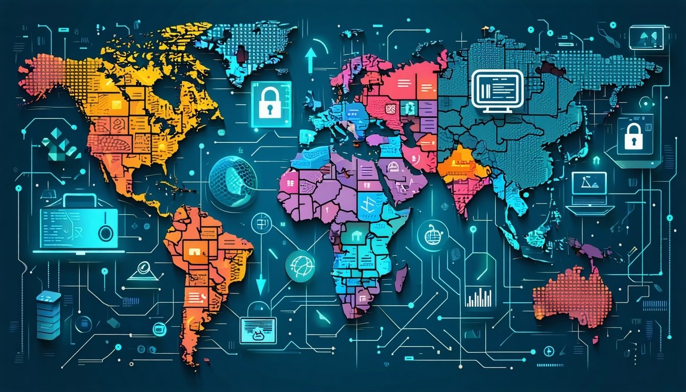 Fragmented world map view