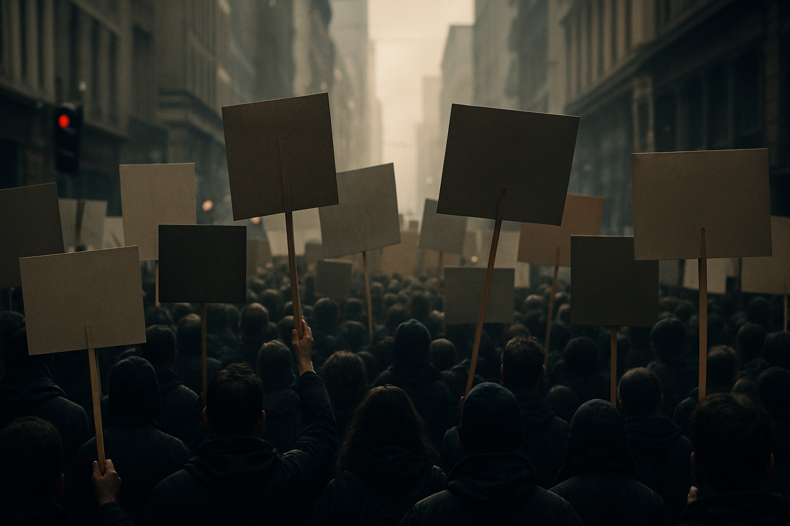 Image of folks in social unrest