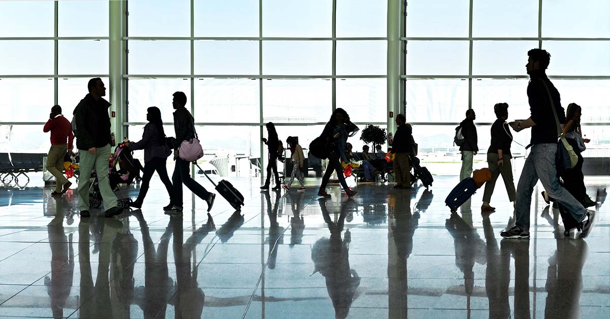 A busy airport