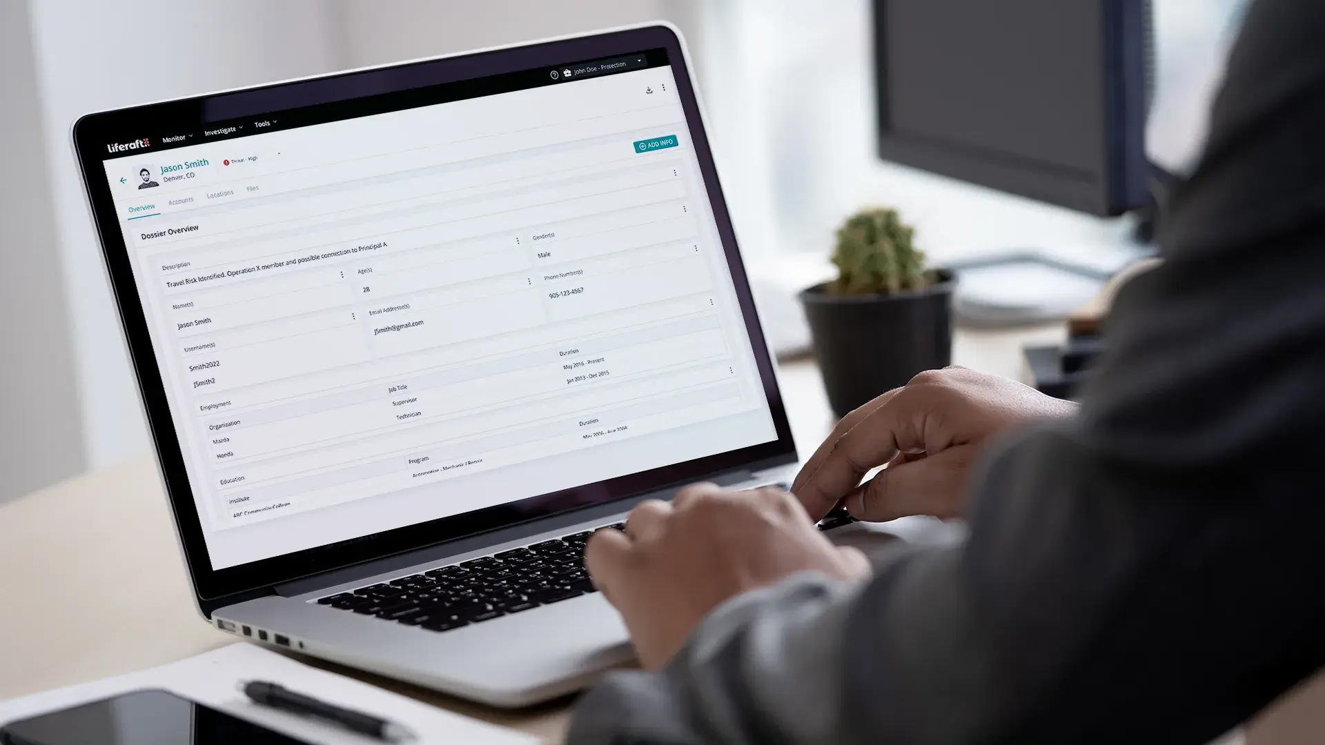 Dossiers feature in the Liferaft platform